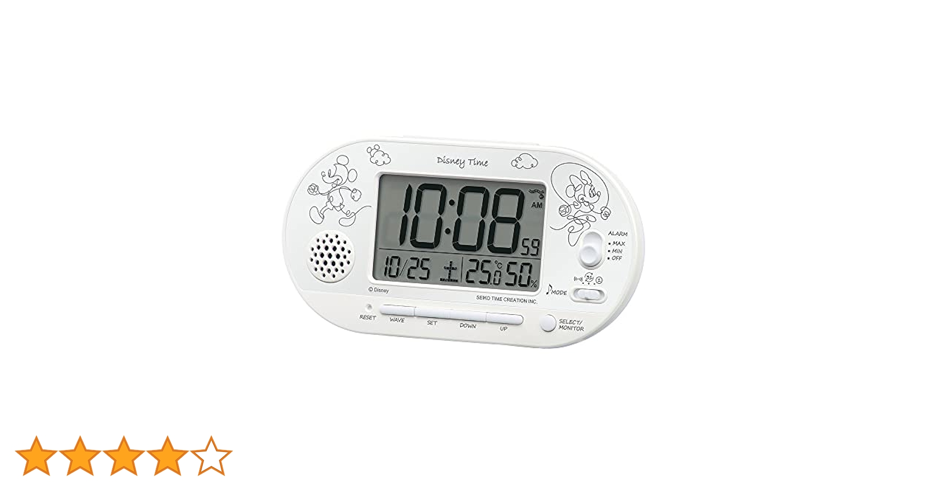 新品未使用　ミッキーマウス目覚し時計/セイコークロック製/FD400A 新品未使用 ミッキーマウス目覚し時計/セイコークロック製